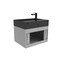 Castello Usa Amazon 24-inch Gray Vanity Set with Black Top and Black Handles CB-MC-24G-BL-2056-BL - alternate 6